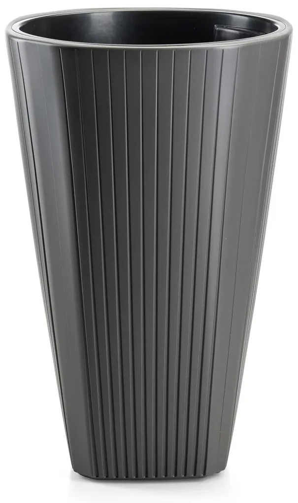 PLASTOVÝ KVETINÁČ MORA 39X61 CM ANTRACITOVÁ