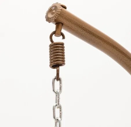 AKCIA Svetlohnedé závesné kreslo TROPIKAL so stojanom II. akosť