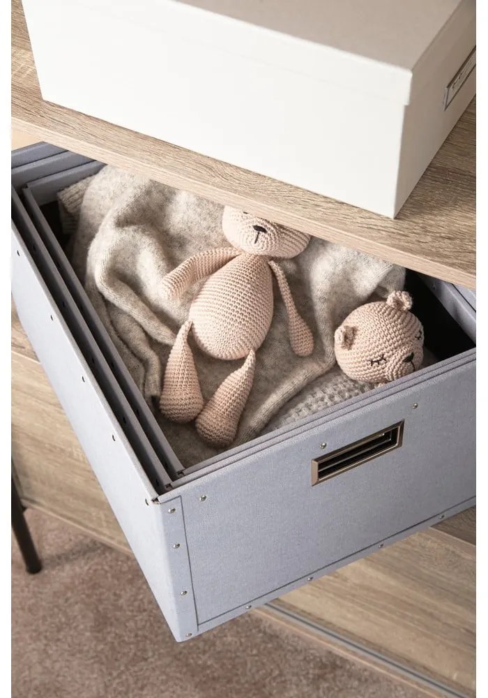 Svetlosivé kartónové úložné boxy v súprave 3 ks Ture – Bigso Box of Sweden