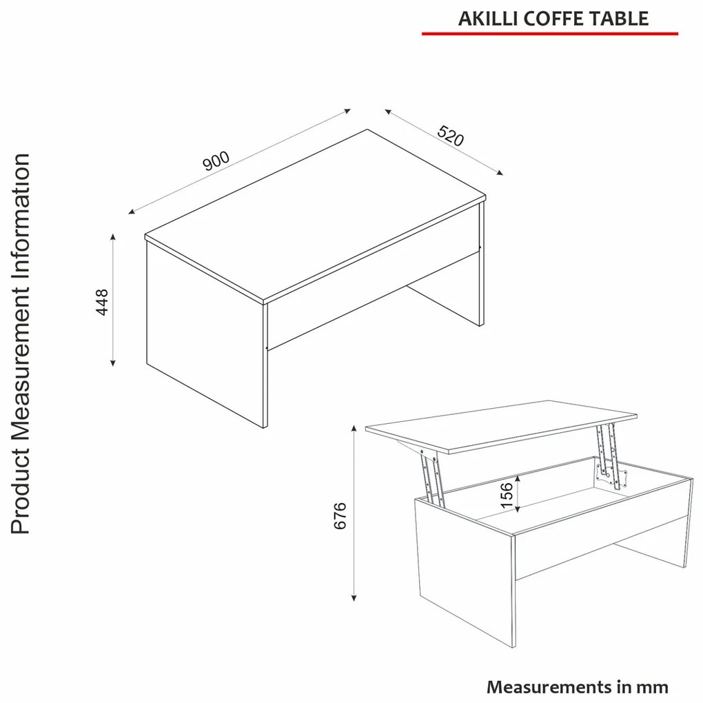 Konferenčný stolík Akilli White