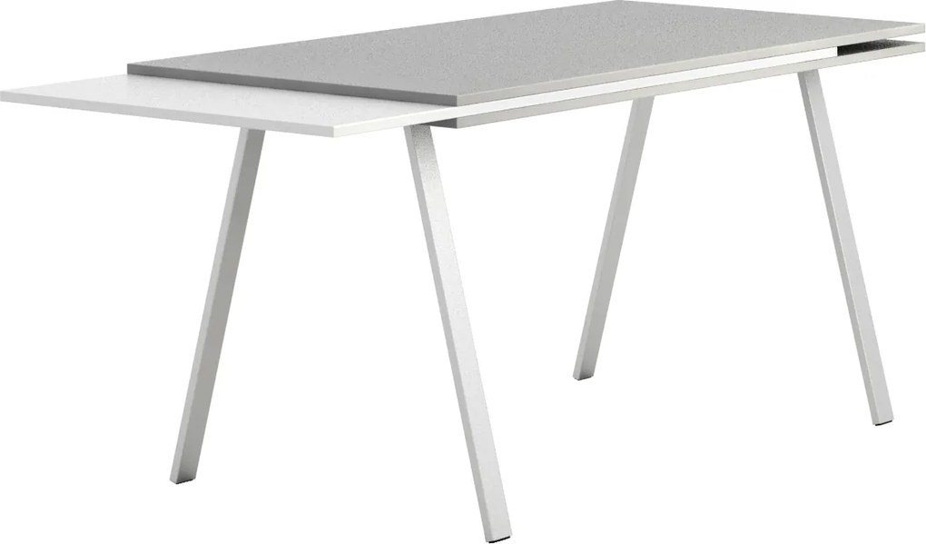 Pracovný stôl kratší Gray BOARDS sivá / biela 1400 750 750 rovný BOARDS