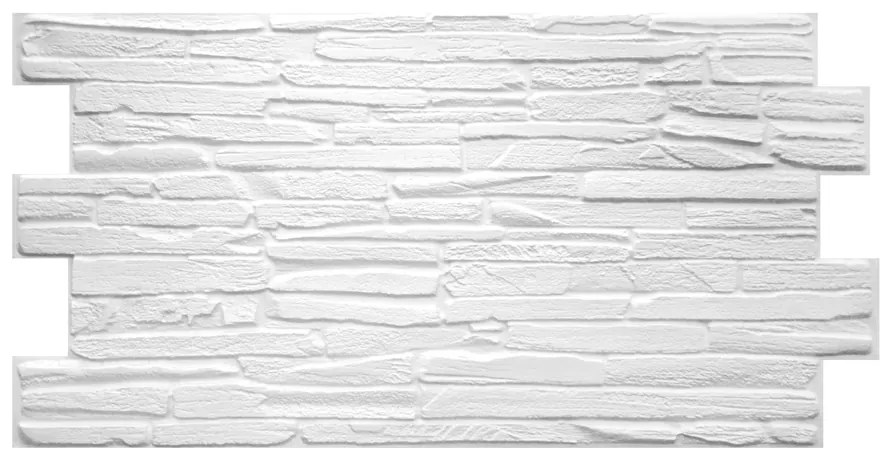 3D PVC obkladový panel 98 x 50 cm - White Stone Slate