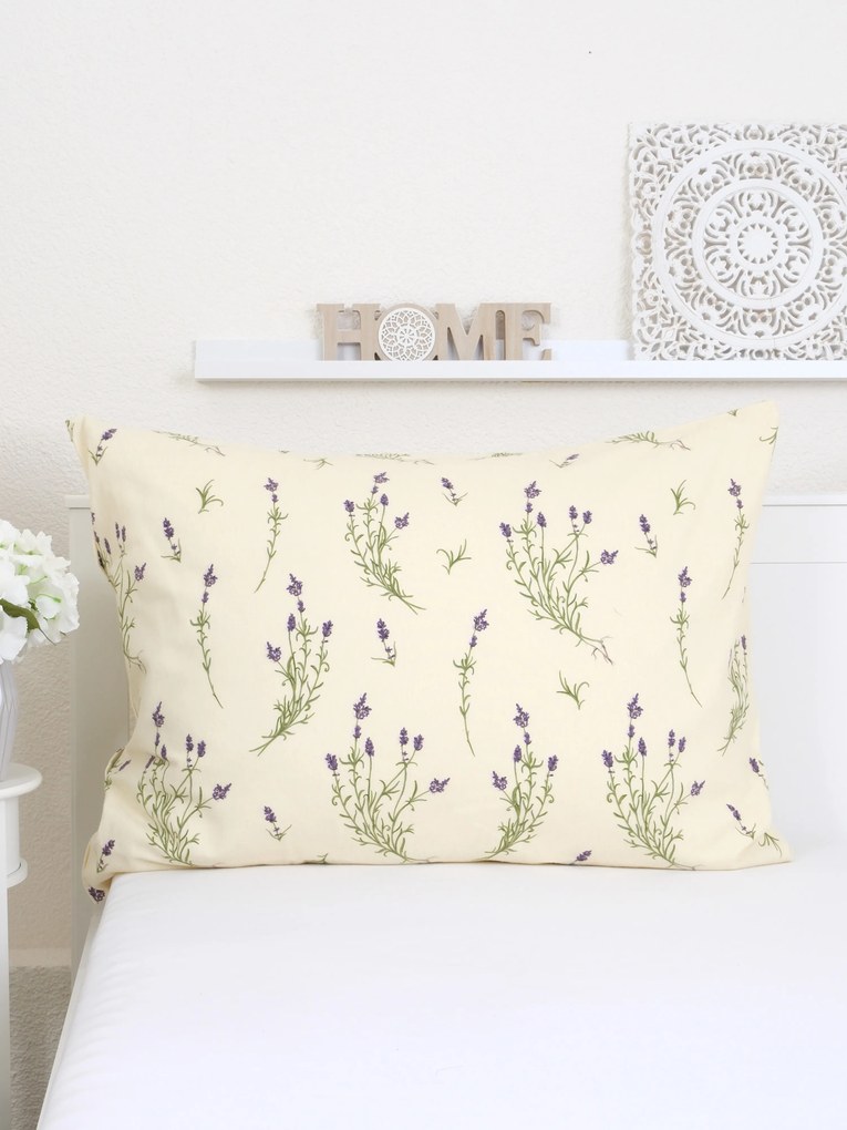 Flanelová obliečka na vankúš 70 x 90 cm - Levandule 02