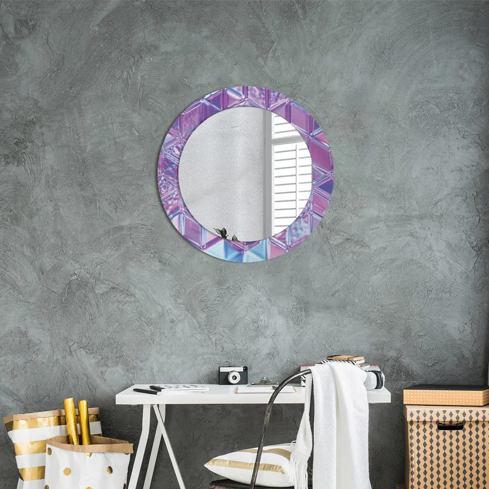 Okrúhle dekoračné zrkadlo s motívom Abstraktný surálny fi 60 cm