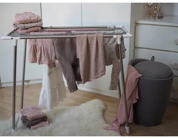 WENKO 3774020100 - Sušiak na bielizeň PROFI SINGLE 87x79 cm nerez/strieborná/biela