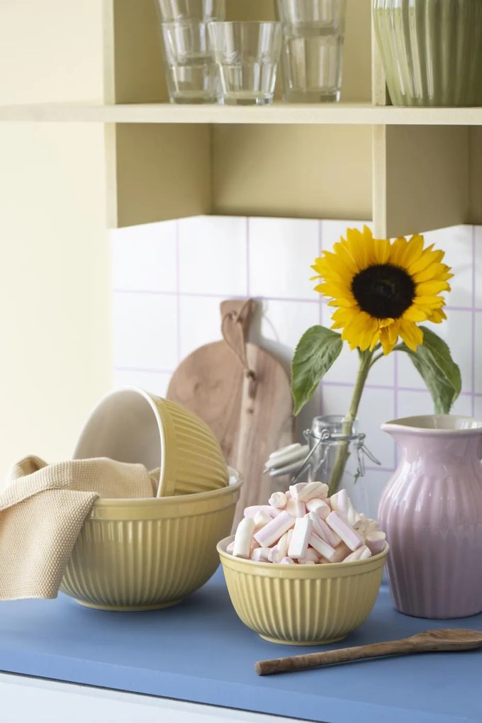 IB Laursen Žlté keramické misky MYNTE LEMONADE, set 3 ks