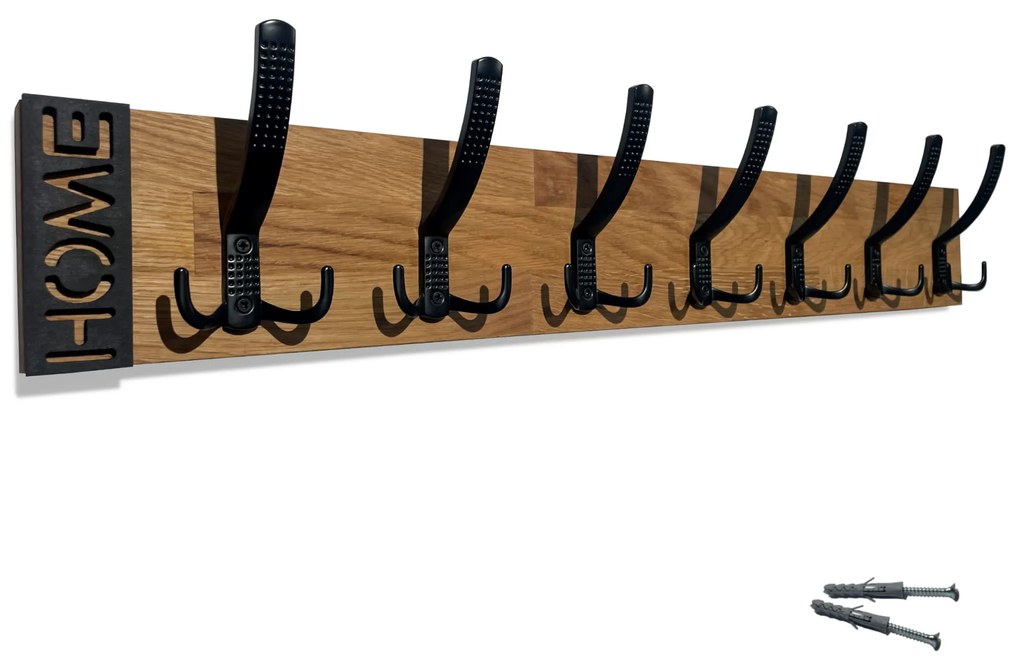 Dekorstudio Nástenný dubový vešiak Modern Oak 80cm