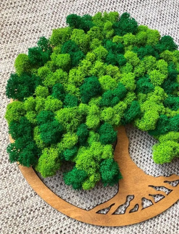 Strom na stenu z machu Caliroe 30 cm