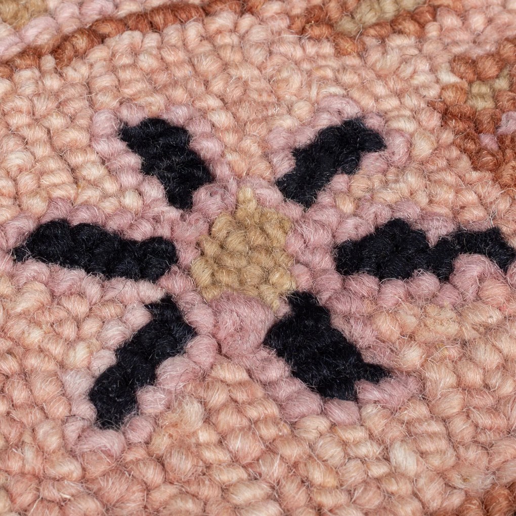 Flair Rugs, Kusový koberec Wool Loop Blossom Pink/Black, 200x290, ružová, obývacia izba