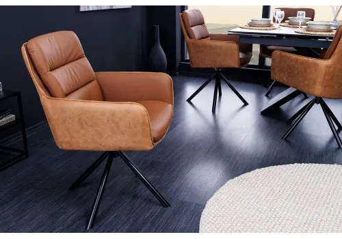 Stolička 43636 George Kožená Cognac - Komfort-nábytok
