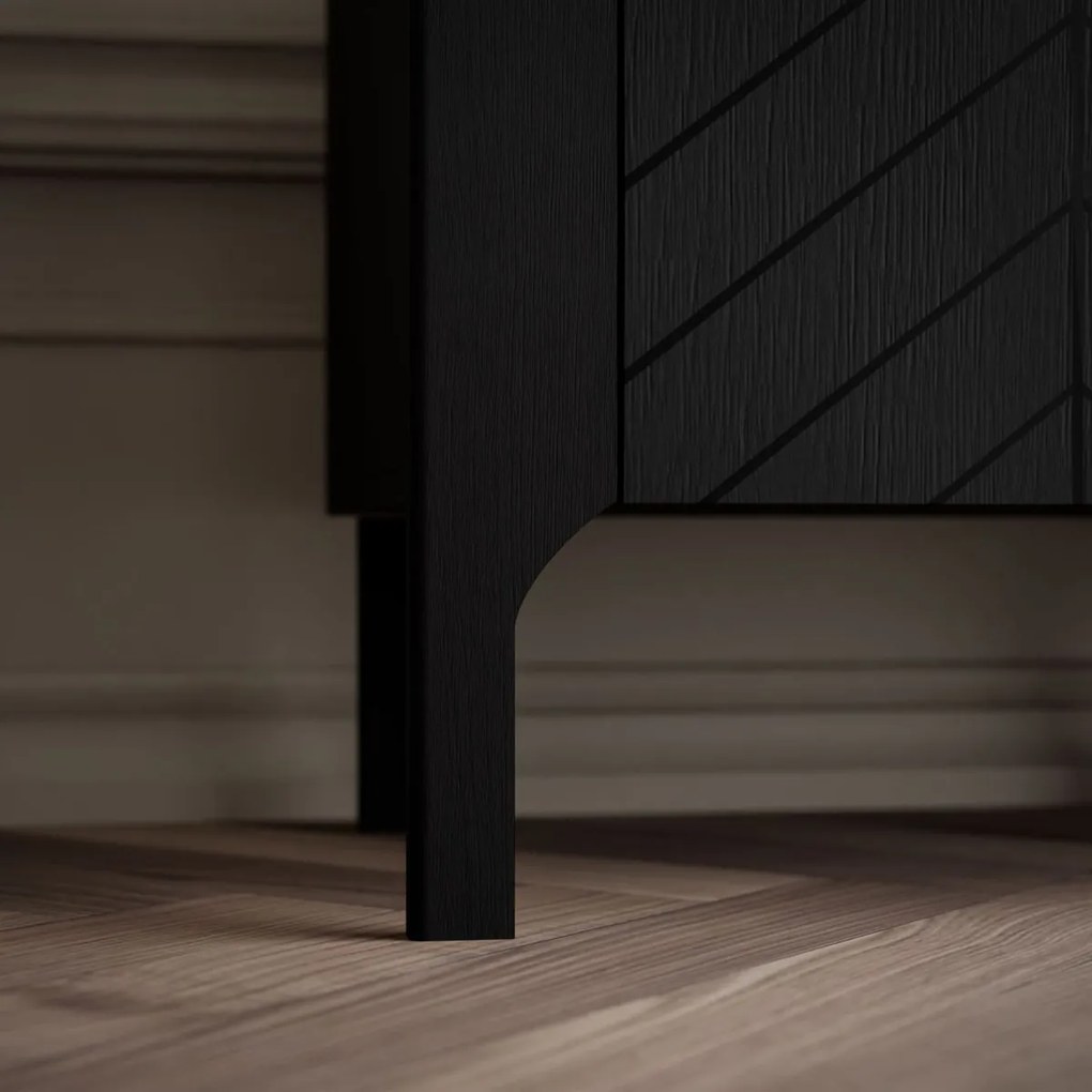 TV STOLÍK SALOME ČIERNY 160 cm