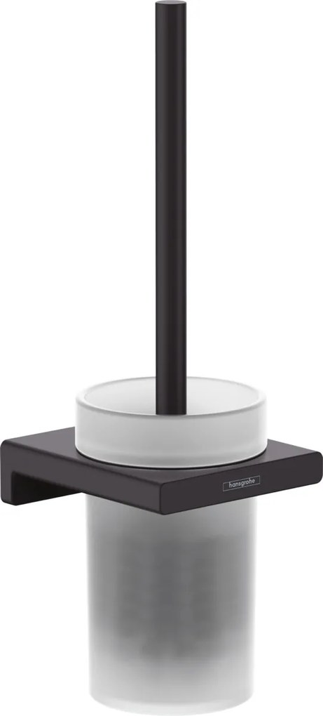 Hansgrohe AddStoris, držiak na WC kefu nástenný, matná čierna, HAN-41752670