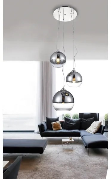 Azzardo AZ4751 - Luster na lanku BALL 3xE27/40W/230V