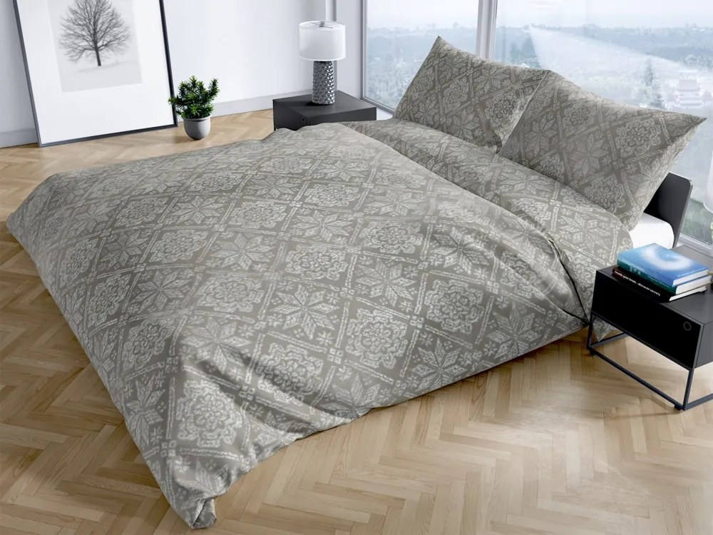 Bierbaum flanelová obliečka 3426 Stone 140x200/70x90 cm