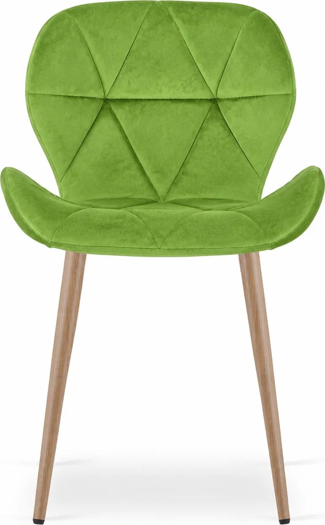 Jedálenská stolička MANGO VELVET, svetlozelená