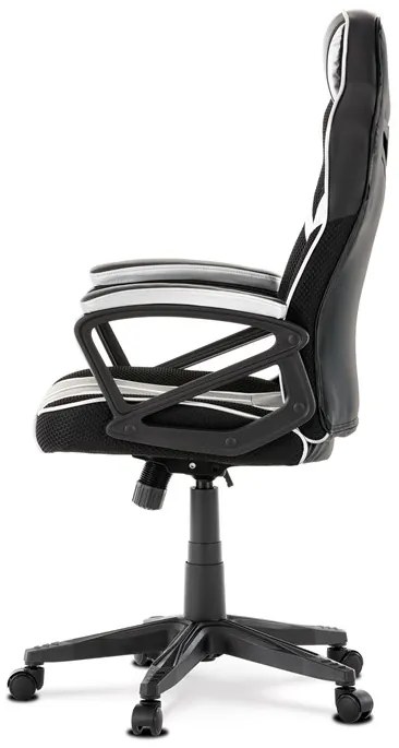 BONTEC Herné kreslo, hojdací mechanizmus, strieborná ekokoža, KA-Y341 SIL Farba: Strieborná