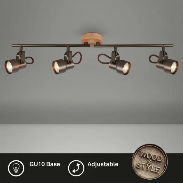 Briloner 2872-045 - LED Bodové svietidlo TAHUN 4xGU10/5W/230V 3000K hnedá