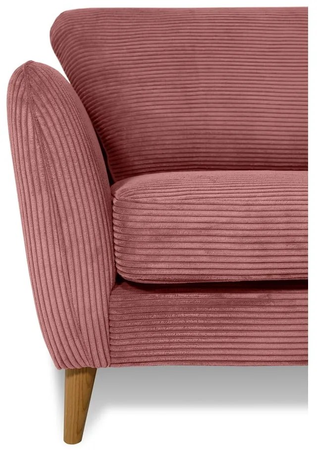 Ružové menčestrové kreslo Paris – Scandic