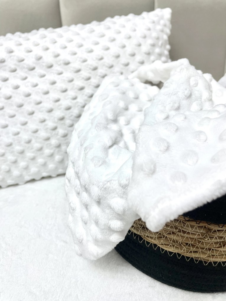 INTERMEDIC SK Set do kočíka Fairytale Forest Grey / Minky biela – obojstranný 40x30 + 75x100 cm