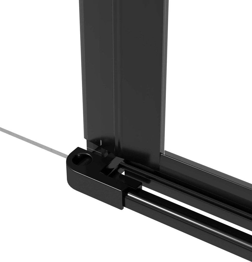 Deante KERRIA PLUS, Komponent na spájanie sprchových dverí so vstupmi - do výklenkových kabín, čierny, DEA-KTS_N11X