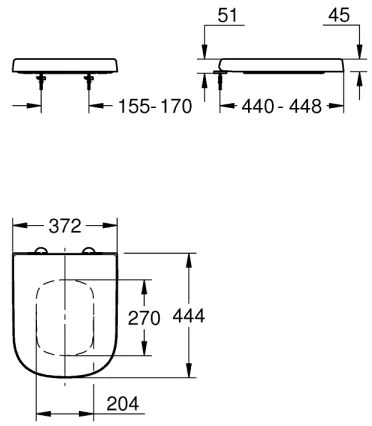 GROHE 39330002 - WC sedadlo EURO CERAMIC, odolná biela