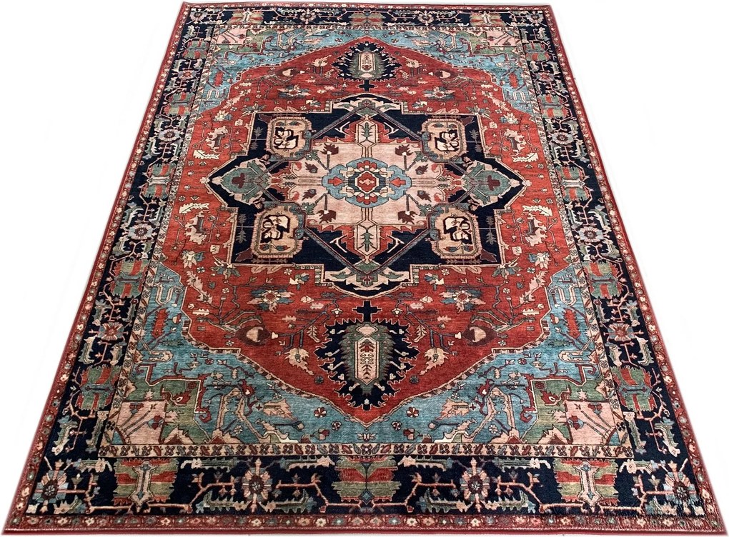 TA Koberec JZ-988 FLANNEL PRINTED Červený Obdĺžnikový Rozmer: 80x150 cm