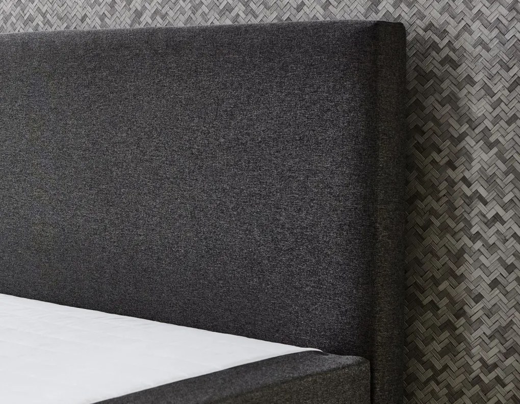 Posteľ boxspring Aston 160x200 cm, antracitovo šedá látka