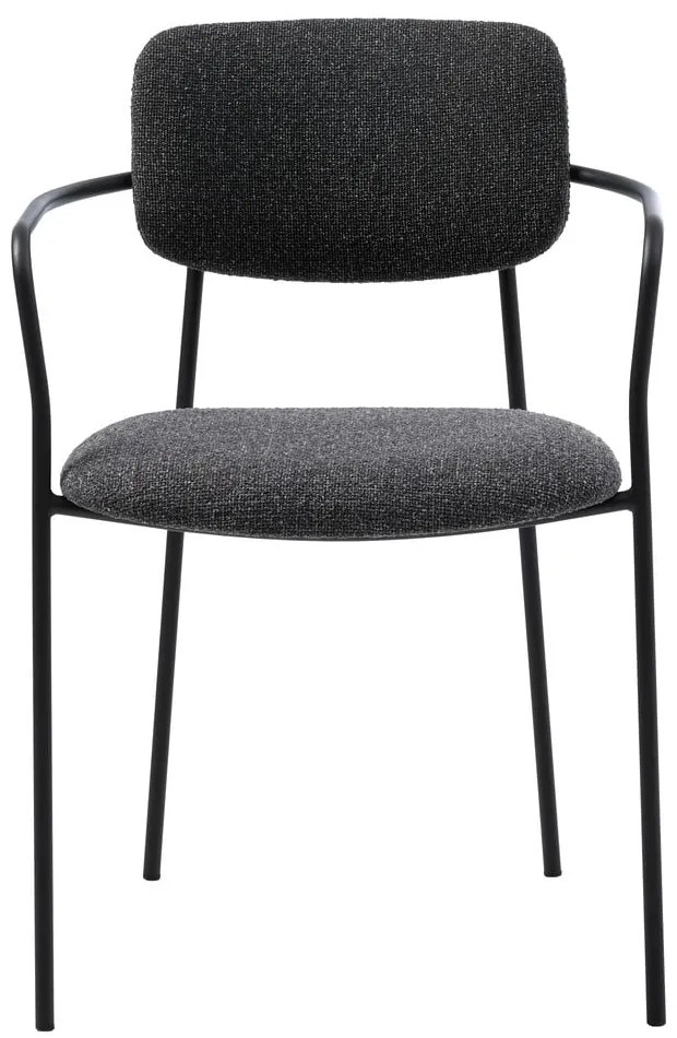 Tmavosivá jedálenská stolička Zama – Unique Furniture