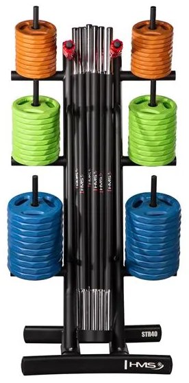 Zostava 10 sád na Body pump HMS SBP22 a stojana STR40
