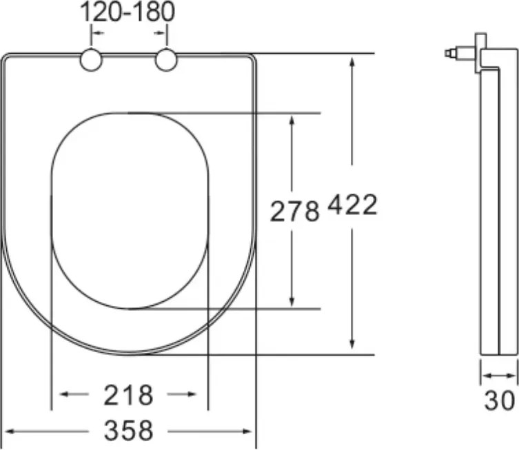 Erga Siena, WC kombi misa s nádržkou vrátane splachovacej súpravy 620x365x820 mm + toaletné sedadlo, biela lesklá, ERG-V03-SIENA-RIM-WH
