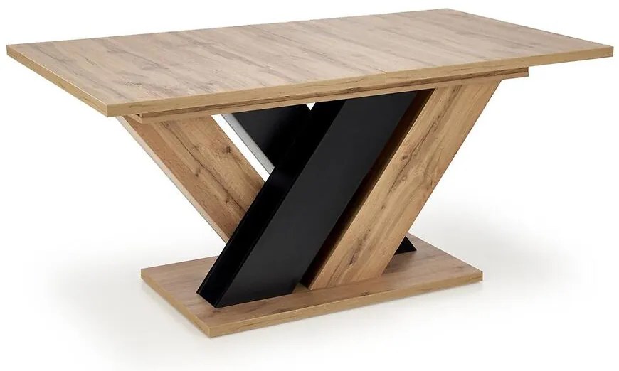 Stôl Brandon 90x160 doska - wotan/čierna