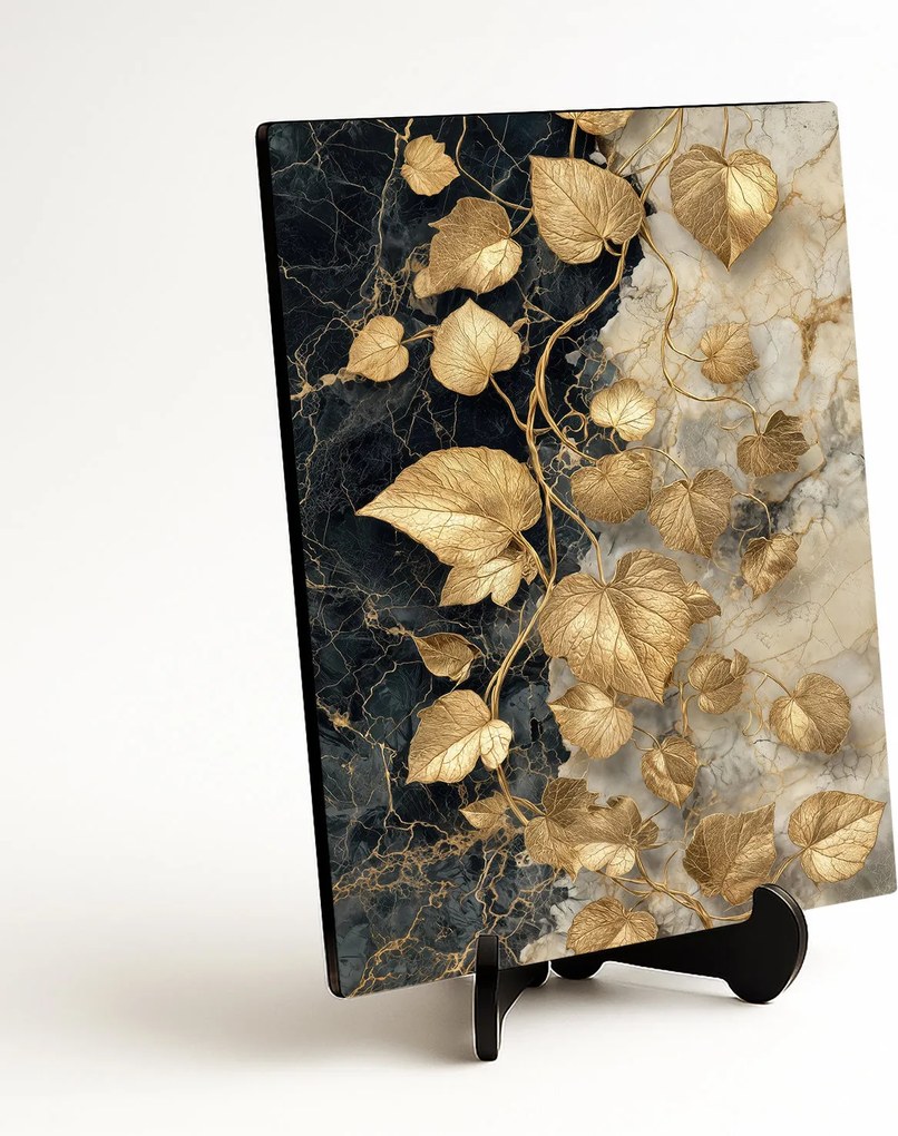 DUBLEZ | Štýlový obraz - Zlaté listy viniča