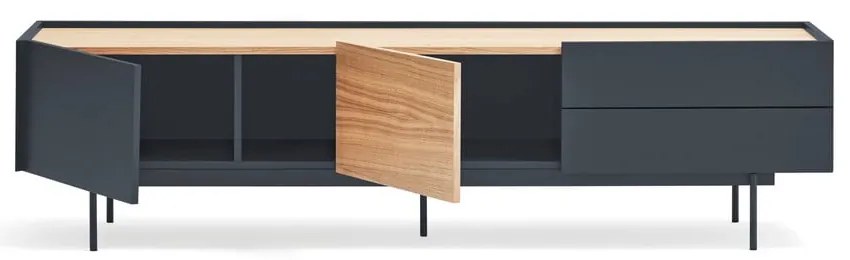 TV stolík v dekore duba v antracitovo-prírodnej farbe 180x45 cm Otto – Teulat