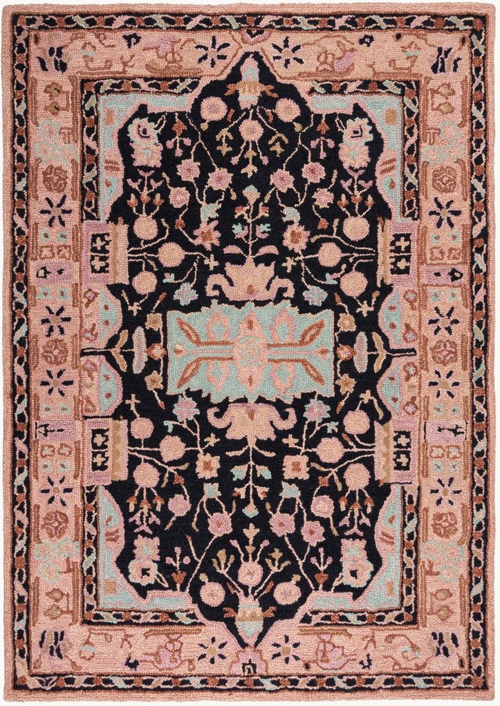 Ručne všívaný vlnený koberec's nízkym vlasom Blossom Traditional