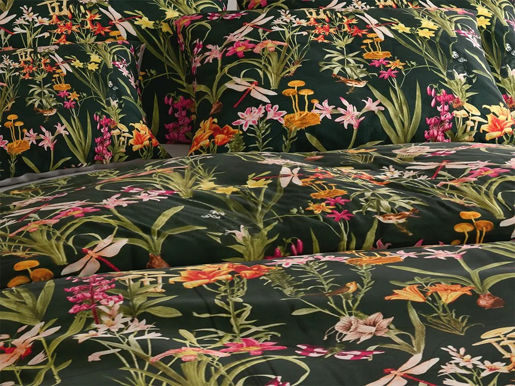 Obliečky z mikrovlákna MYSTIC GARDEN tmavo zelené Rozmer obliečky: 70 x 90 cm | 140 x 220 cm