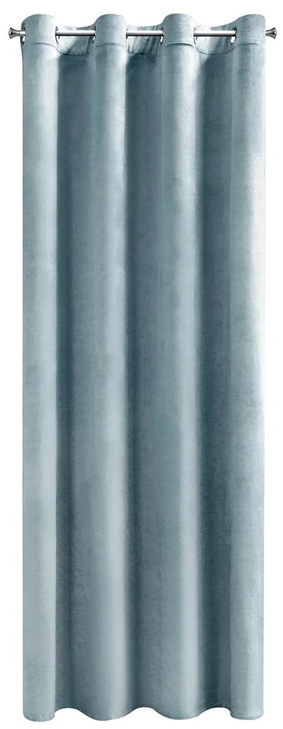 ZATEMŇOVACÍ ZÁVES NA KRÚŽKOCH ROSA 140X250 CM BLEDOMODRÁ