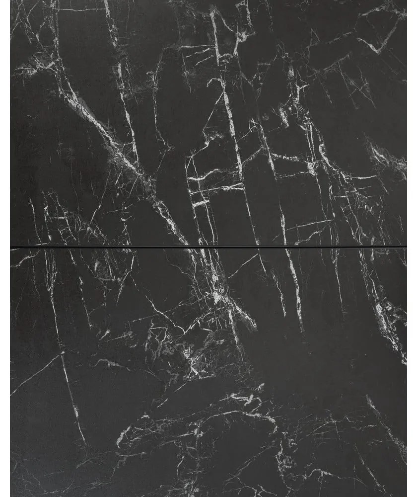 Čierny okrúhly rozkladací jedálenský stôl s keramickou doskou ø 160 cm Vashti – Kave Home