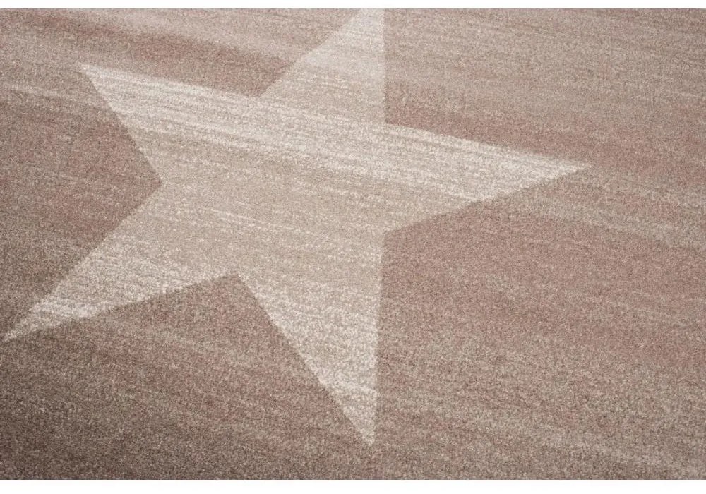 Kusový koberec Hviezda hnedý 160x220cm