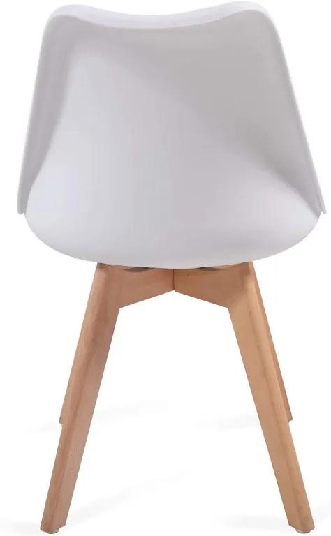Sada stoličiek s plastovým sedadlom, 2 ks, biele