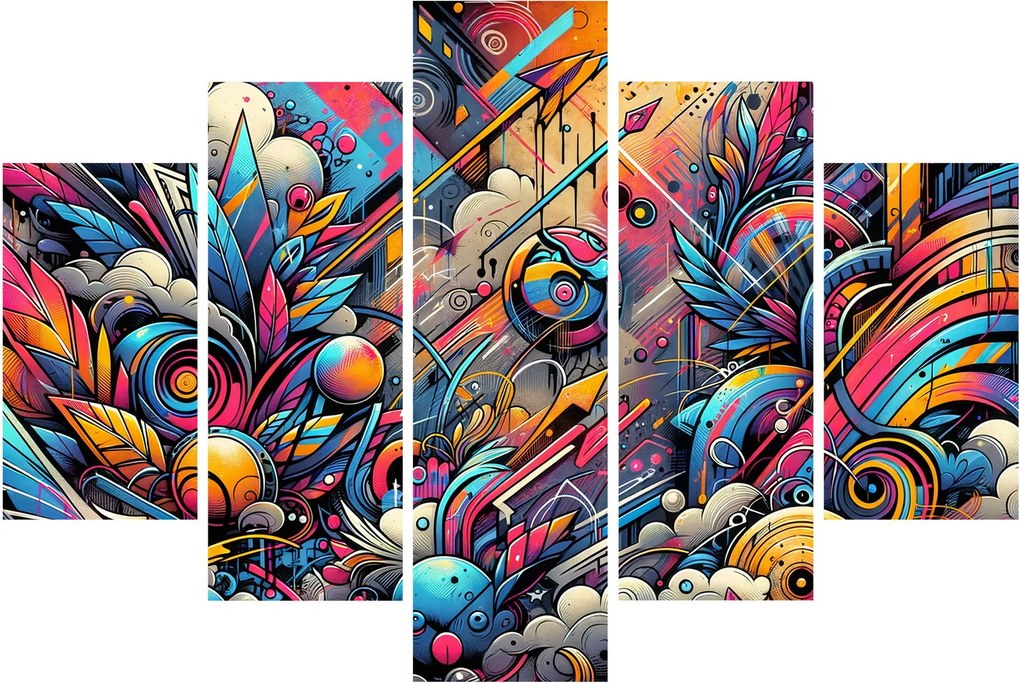 Obraz - Pestrofarebné graffiti (150x105 cm)