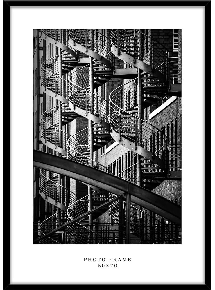 Čierny nástenný rámček Styler Floryda, 53 x 73 cm