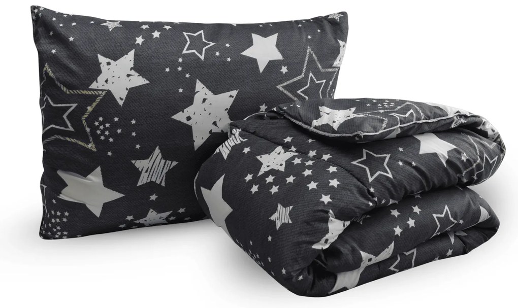 Súprava celoročnej prikrývky 140x200 cm z dutého vlákna s vankúšom 70x90 cm DREAM STAR