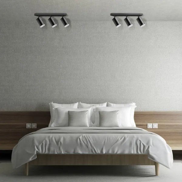 LED RGBW Stmievateľné kúpeľňové bodové svietidlo TURYN 3xGU10/6W/230V IP44 čierne