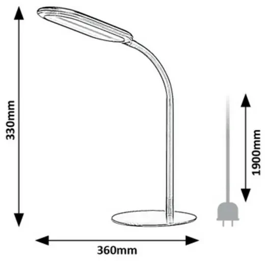 Rabalux 74007 stolná LED lampa Adelmo, 10 W, čierna
