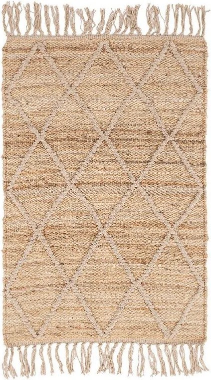 Ručne tkaný jutový koberec v prírodnej farbe 60x90 cm Shaila – Bizzotto