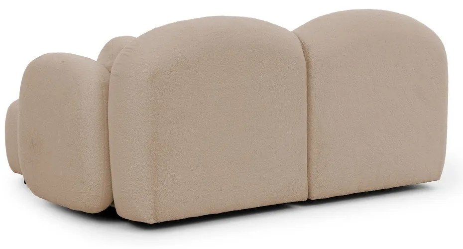 Svetlohnedá rohová pohovka z textílie buklé (pravý roh/s leňoškou) Orbit – Ropez