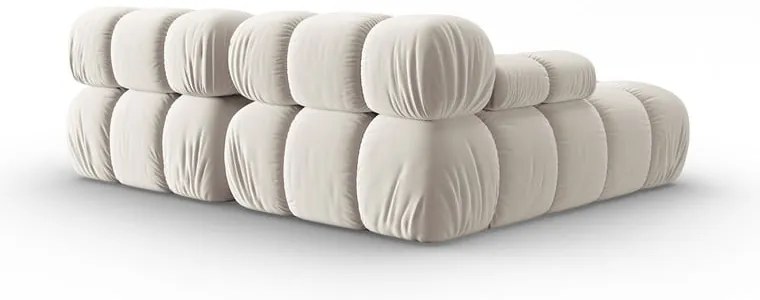 Béžová zamatová modulárna rohová pohovka (ľavý roh) Bellis – Micadoni