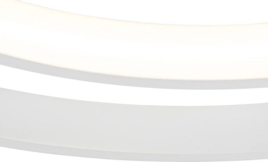 Stropný ventilátor biely 46,5 cm vrátane LED s diaľkovým ovládaním - Kees