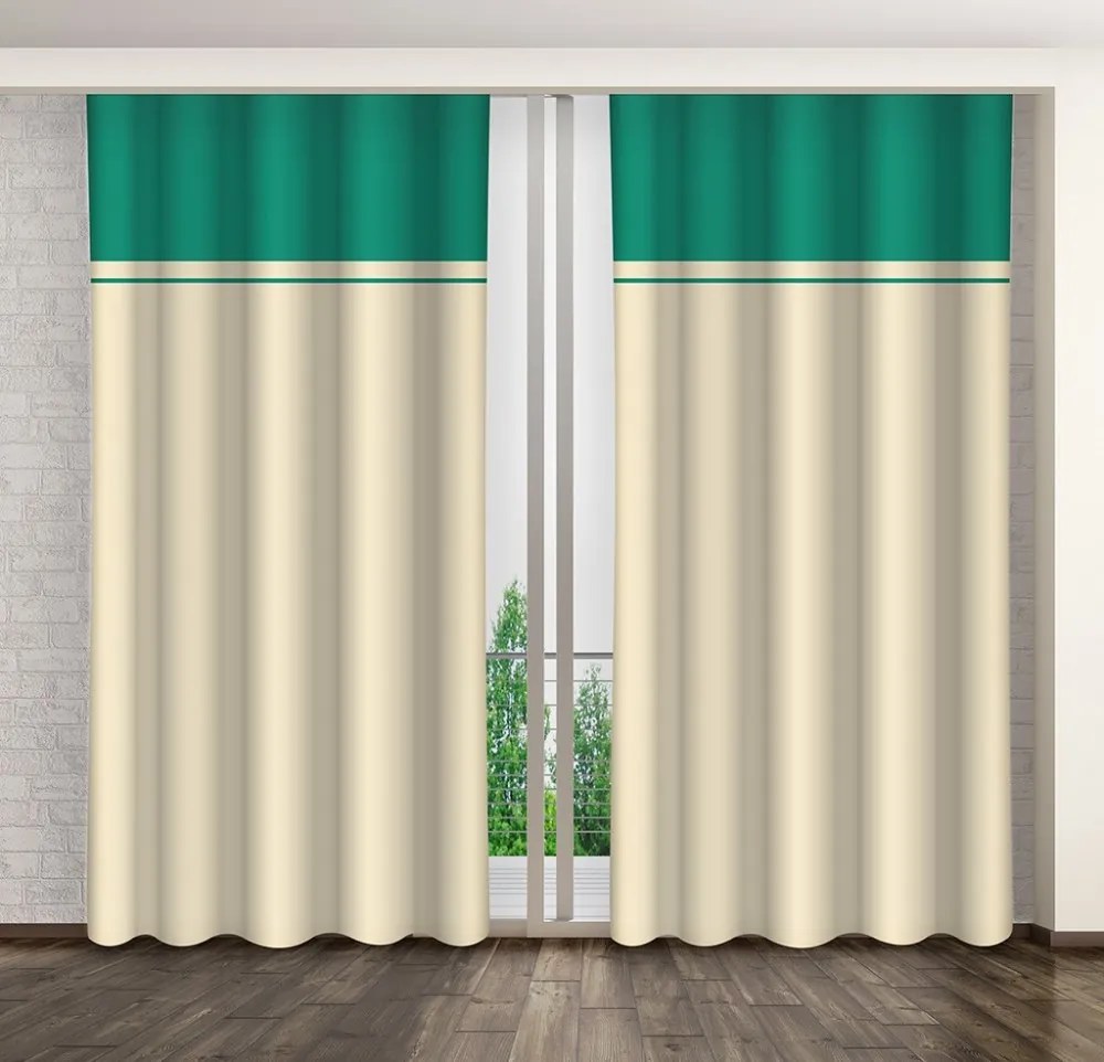 Dekoračné dvojfarebné závesy so zavesením na štipce Dĺžka: 270 cm