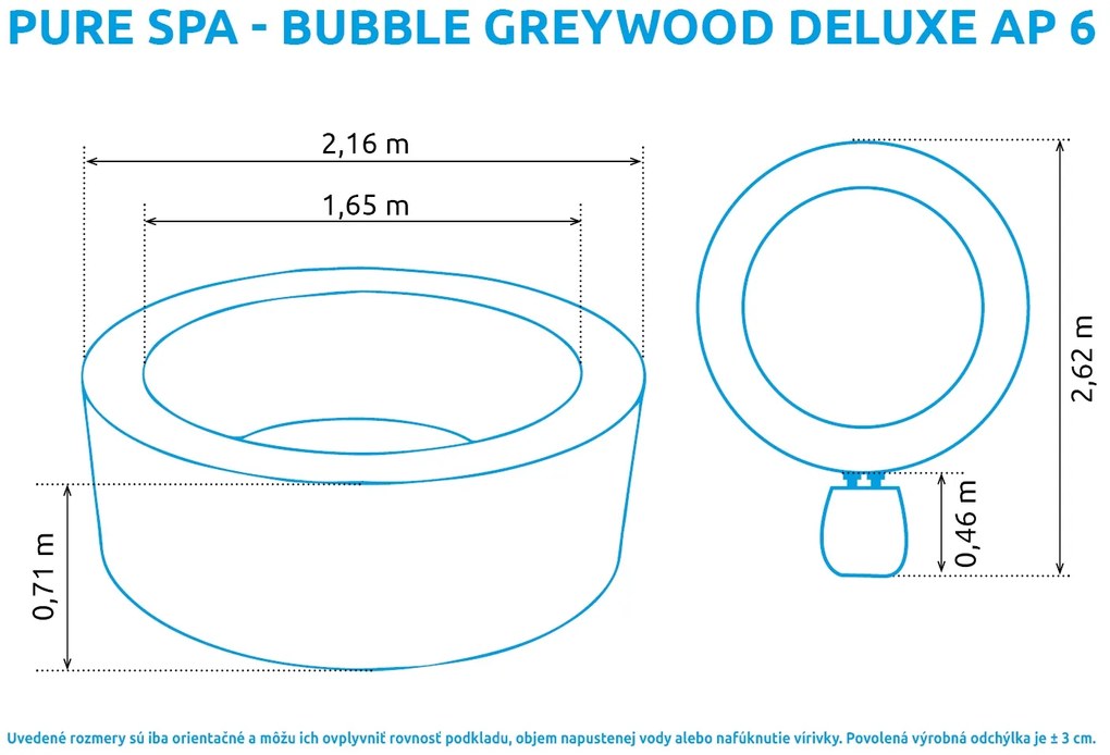 Marimex | Vírivý bazén Pure Spa - Bubble Greywood Deluxe AP 6 - VYSTAVENÉ | 114002551